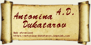 Antonina Dukatarov vizit kartica